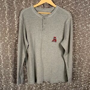Alabama Crimson Tide Gray Henley Long Sleeve Shirt Tuskwear Men's Large